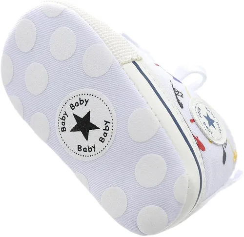 Vista 6 de eitwo Zapatos de lona suave unisex para bebés y niñas, ligeros y antideslizantes para recién nacidos y niños pequeños