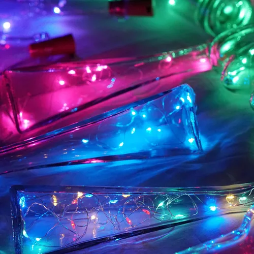 Vista 4 de Luces para Botellas Paquete de 12, 20 LEDs Luces de Corcho para Botellas de Vino con Batería (Incluida) Mini Luces de Cadena de Hadas