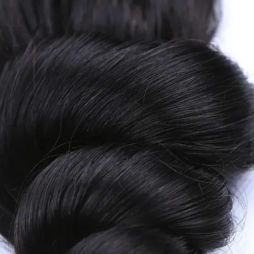 Vista 5 de 10.93 oz 28 30 32 pulgadas paquetes de cabello humano suelto onda profunda #1b Negro LD