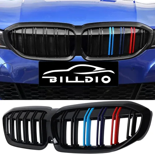 Vista 30 de Parrilla G20 - Parrilla de Riñón Negra Compatible con Serie 3 G20 316i/318i/320i/328i/330i/335i/340i de 2019-2022 Negro Brillante Diamante