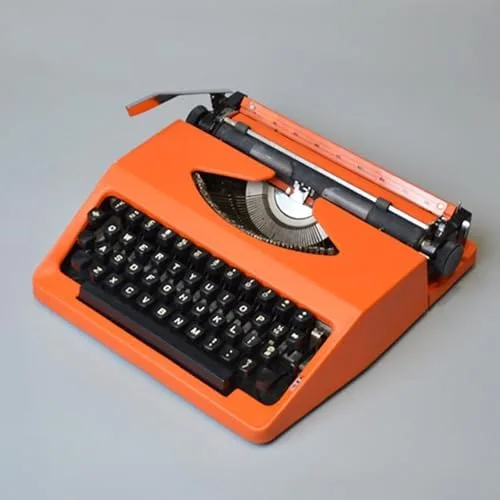 Vista 2 de Máquina de escribir manual portátil vintage, máquina de escritura de estilo retro, para escritores, herramienta de escritura creativa, diseño