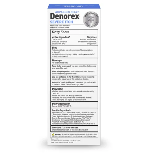 Vista 8 de Denorex Champú y acondicionador anticaspa severa para picazón, 10 fl oz