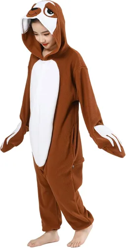Vista 2 de CANASOUR - Pijama tipo mameluco para niñas y niños, unisex, de anime y de una pieza, para Halloween, Navidad, fiesta de disfraces y Cosplay, talla 4T
