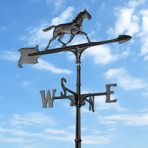 Vista 2 de Whitehall Products Horse Accent Veleta (30 pulgadas), color negro