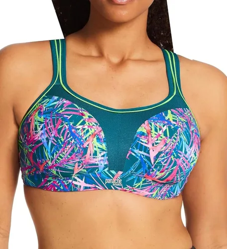 Vista 6 de Panache - Sujetador deportivo con aros para mujer Abstracto