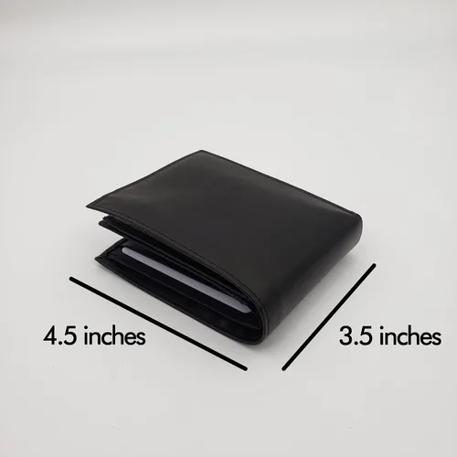 Vista 3 de AG Wallets - Cartera de cuero plegable con doble solapa central para hombre, con 3 ventanas de identificación, capacidad para 12 tarjetas