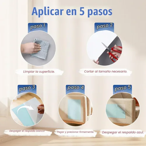 Vista 4 de 24 protectores de muebles de arañazos para gatos, protectores de sofá de doble cara para proteger los arañazos de las garras de los gatos, hojas