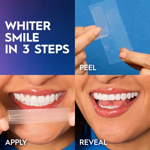 Vista 12 de Crest 3D Whitestrips, Transformación de Sonrisa de 1 Semana, Tiras Blanqueadoras 3D White, Kit de Tiras Blanqueadoras de Dientes, 14 Tratamientos