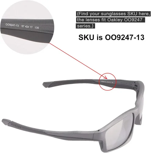 Vista 6 de Walleva Lentes de repuesto para gafas de sol Oakley Chainlink Varias opciones disponibles
