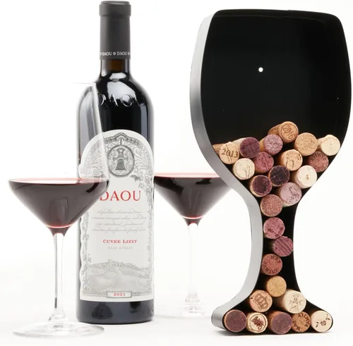 Vista 33 de Soporte de corcho con letra de vino (C) Arte decorativo de pared