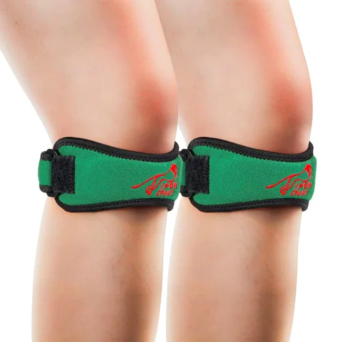 Vista 10 de IPOW - 2 bandas pequeñas de estabilización de rótula para rodillas para adolescentes y niños, banda para rodilla para fútbol, baloncesto, correr