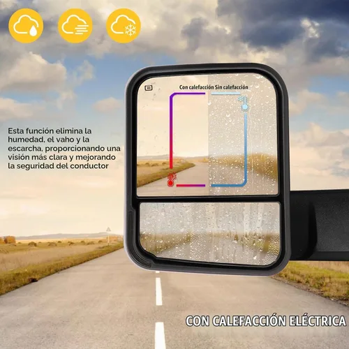 Vista 6 de Sanooer - Espejos de remolque para Dodge Ram 1500 2009-2018 2010-2018 2500 3500 par Negro