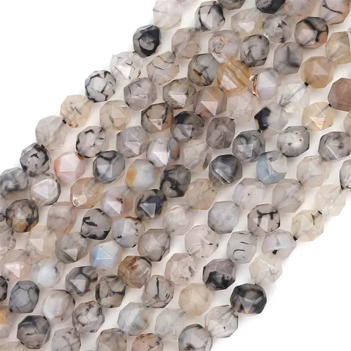 Vista 25 de BEADIA Cuentas redondas de facetas de piedra natural de amazonita de 6 mm para hacer joyas, tira de 36 cm