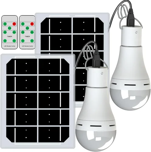 Vista 9 de Luz solar portátil con modo de encendido y apagado automático para interiores y Chieken Coop, luces LED solares para tienda de campaña