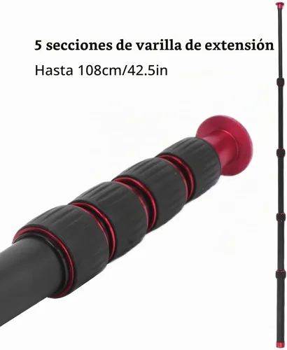 Vista 4 de Monopod de aleación de aluminio, 13.2-42.5 in/13.2-42.5 pulgadas, varilla de extensión universal de trípode de tornillo de 1/4