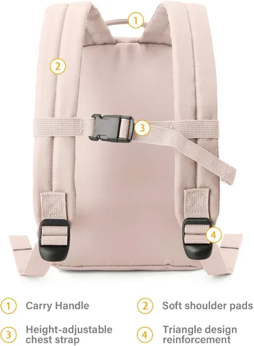 Vista 4 de mommore Mochila de viaje para niños pequeños con correa pequeña