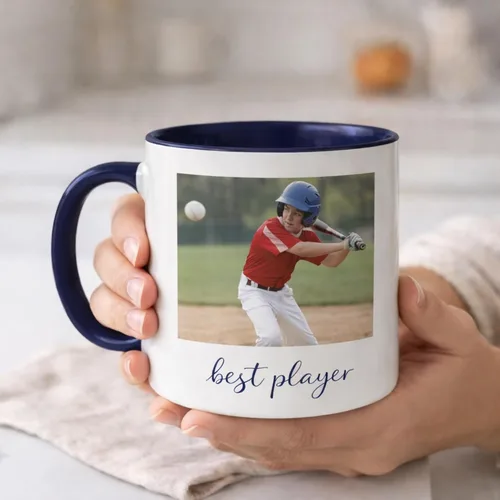 Vista 3 de Taza de café personalizada de 11 onzas de cerámica – Agregue foto, texto o logotipo Taza con imagen personalizada, impresión a doble cara, apta