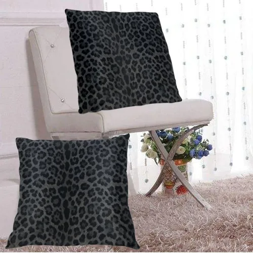 Vista 8 de Fiokroo Juego de 2 fundas de almohada de leopardo negro, fundas de almohada cuadradas para sofá, dormitorio, sala de estar, automóvil, 16 x 16
