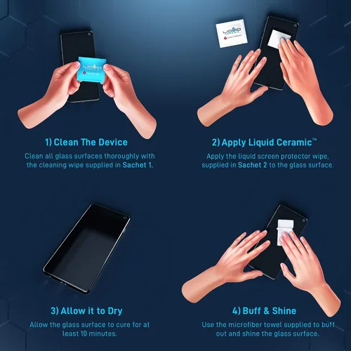 Vista 4 de LIQUID CERAMIC Protector de pantalla de vidrio con cobertura de $400 Resistente a arañazos y roturas, nanoprotección para todos los teléfonos