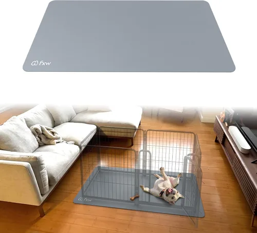 Vista 8 de FXW Tapete protector de suelo de mascotas ultra impermeable y tapete para debajo de la jaula del perro, resistente y fácil de limpiar, 50 pulgadas