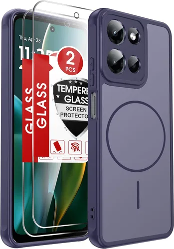 Vista 366 de LeYi Funda para teléfono Samsung-S23: protector de pantalla e imán MagSafe Púrpura