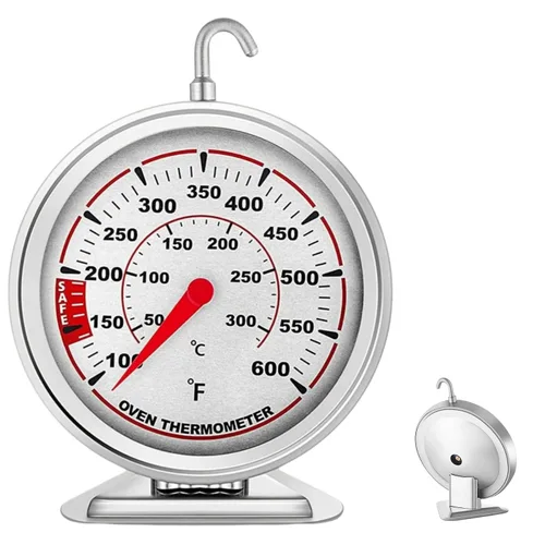 Vista 12 de Extra grande termómetro de horno de 3" con dial de fácil lectura Medidor de temperatura preciso de 150-600°F para cocina, horneado, parrilla