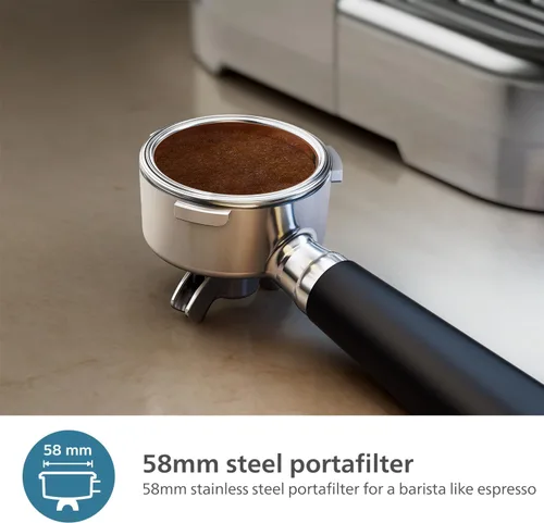 Vista 3 de Máquina de Espresso Semi Automática PHILIPS Barista Brew - Botón para Espresso Simple y Doble + Americano, Contenedor Dual de 280g para Dos Tipos