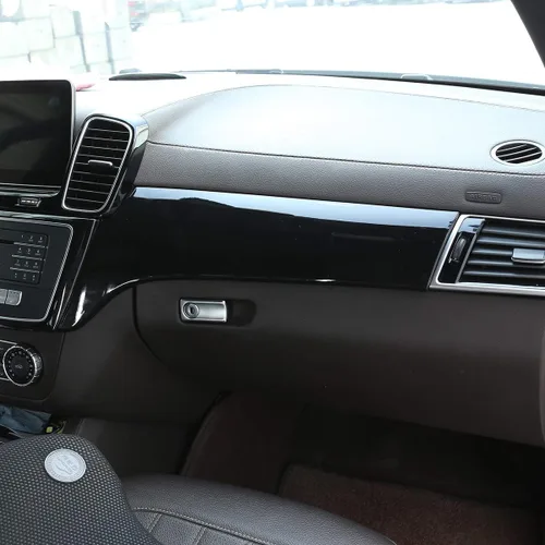 Vista 3 de YIWANG Cubierta de panel de decoración de consola central, 3 piezas para Mercedes Benz GLS GLE GL ML 2013-2019 Accesorios para automóvil con volante
