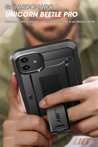 Vista 8 de SUPCASE Funda para iPhone 11 con protector de pantalla (Unicorn Beetle Pro), [soporte integrado y clip para cinturón] [protección de grado militar]