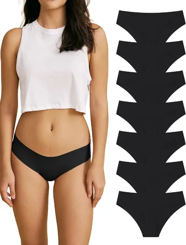 Vista 13 de SHARICCA Bragas de Bikini sin Costuras para Mujer, de Corte Descarado, Invisibles, Transpirables, Suave, Elásticas, Ropa Interior, Paquete Múltiple