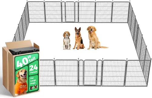 Vista 8 de FXW Aster - Corralito para perros diseñado para patio, 24 pulgadas, 8 paneles
