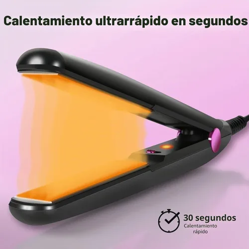 Vista 4 de Mini plancha plana para cabello corto y flequillo, plancha plana pequeña de 0.7 pulgadas para viajes Plancha plana pequeña de 0.7 pulgadas