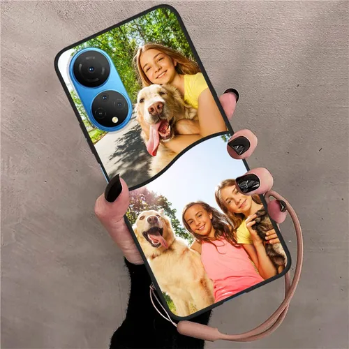 Vista 7 de Funda de teléfono personalizada para Honor X7 de 6.74 pulgadas, funda protectora completa con múltiples imágenes, anticaída, con nombre