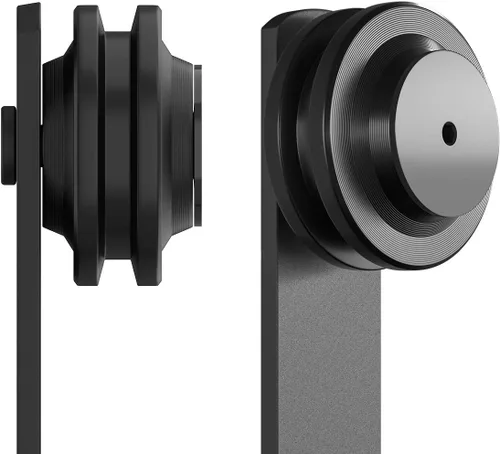 Vista 3 de SMARTSTANDARD Perchas corredizas para puerta de granero, 2 piezas (negro) (perchas en forma de I)