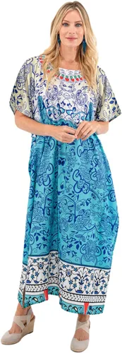 Vista 35 de Miss Lavish London - Kaftán largo para mujer - Kaftán de playa africano y kaftan moderno para fiesta y bodas 109-azul