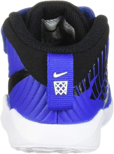 Vista 3 de Nike Tenis de baloncesto unisex Team Hustle D 9 para niños pequeños NegroPlateado metálico