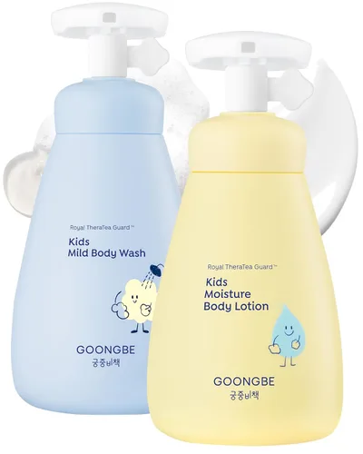 Vista 11 de GOONGBE Set de baño para niños, champú sedoso coreano y gel de baño suave, cuidado completo del cabello y el cuerpo para pieles sensibles, pH bajo