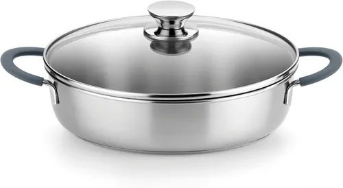 Vista 9 de BRA COOKWARE Master 2 - Juego de sartenes profesionales de 8 + 10.2 pulgadas, sartén de acero inoxidable, compatible con todas las estufas, sartén