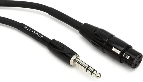 Vista 5 de Roland Cable de interconexión serie negro, TRS de 1/4 pulgadas a XLR (hembra), 5 pies (paquete de 2)