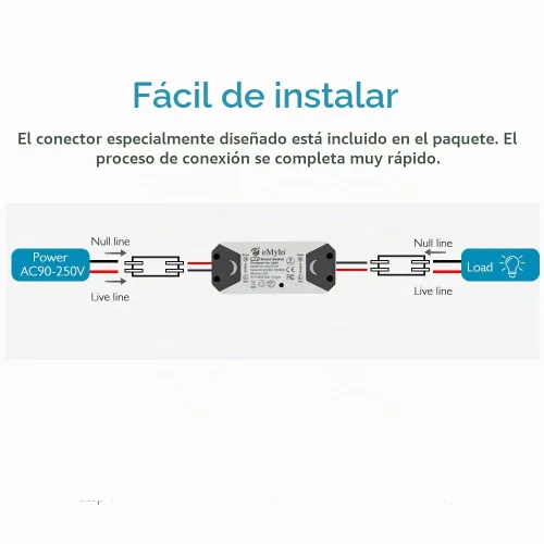 Vista 4 de eMylo Interruptor de luz WiFi inteligente, módulo de interruptor de relé inalámbrico, control remoto, temporizadores de automatización del hogar
