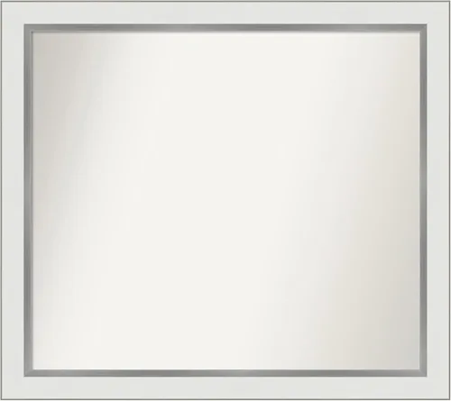 Vista 191 de Amanti Art Espejo personalizado, espejo de baño estrecho Alexandria White Wash, espejo de pared o espejo de tocador de baño sobre el fregadero