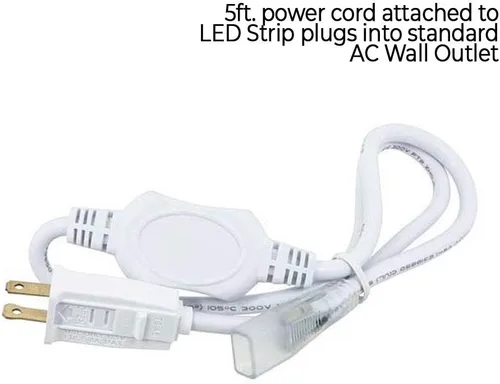 Vista 2 de Tira de luz LED CA 5050 roja de 3 pies