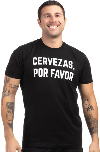 Vista 3 de Cervezas, Por Favor Divertida camiseta gráfica de vacaciones en español para hombre