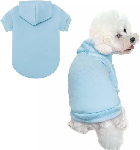 Vista 41 de BINGPET - Sudaderas con capucha de seguridad para perros, suéter para cachorros, abrigos para perros para clima frío, suéter con capucha abrigado