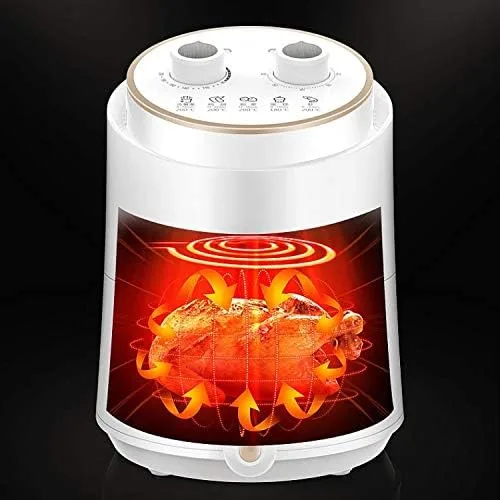 Vista 4 de Personal Compact Space Saving Electric Hot Air Fryer Oil-Less Cooker, Temp/Timer
