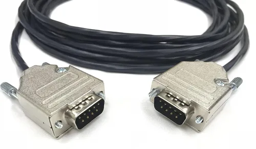 Vista 5 de Custom Cable Connection Cable Serial RS232 Plenum RS232 de 100 pies DB9 macho a macho - 22 AWG con chaqueta blanca Plenum - Fabricado en los Estados