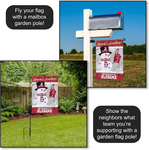 Vista 4 de Bandera de Alabama Crimson Tide Holiday Winter Snow Garden Banner
