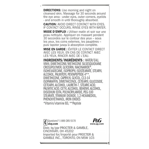 Vista 11 de Olay Eyes Ultimate - Crema de ojos para círculos oscuros, arrugas e hinchazón, 13 ml (0.4 fl. oz.)