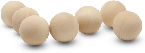 Vista 11 de Bolas de madera pequeñas de 1-3/4 pulgadas, paquete de 10 bolas de madera para manualidades y proyectos de bricolaje, bolas de madera de abedul