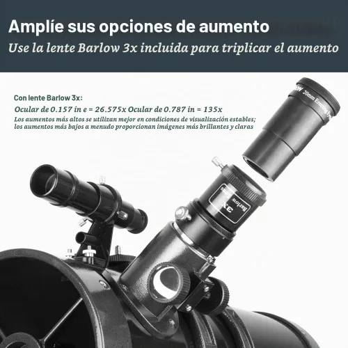 Vista 7 de Celestron - Telescopio PowerSeeker 114EQ - Telescopio ecuatorial alemán manual para principiantes - Compacto y portátil - Paquete de software